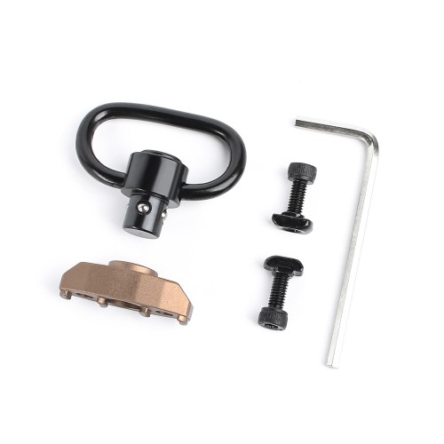 METAL QD SLING SWIVEL WITH MOUNT FOR KEYMOD/M-LOK DARK EARTH (ME04022-T)