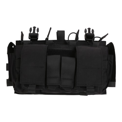 EMERSONGEAR CHEST RIG PANEL WITH MAGAZINE POUCH BLACK (EM7363BK)