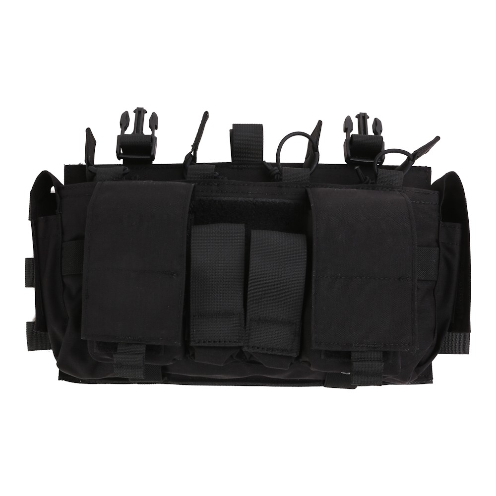EMERSONGEAR CHEST RIG PANEL WITH MAGAZINE POUCH BLACK (EM7363BK)