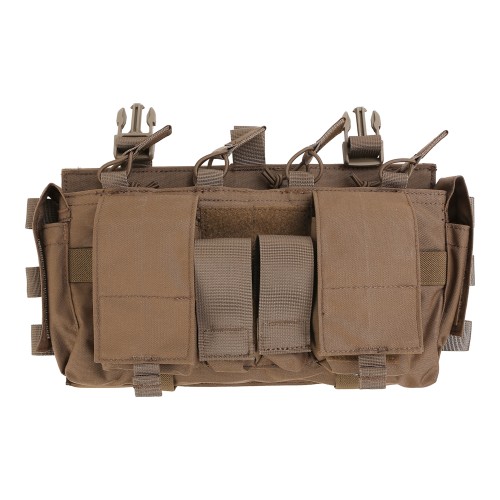 EMERSONGEAR CHEST RIG PANEL WITH MAGAZINE POUCH COYOTE BROWN (EM7363CB)