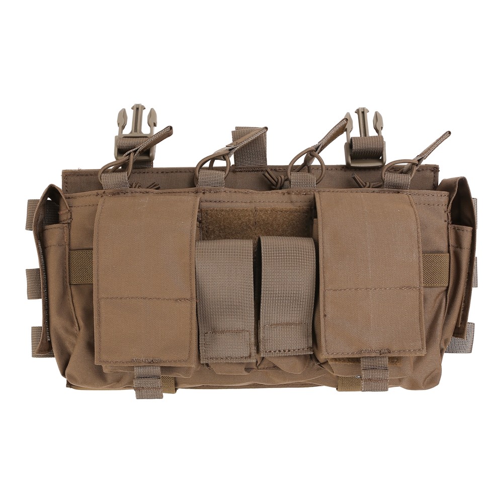 EMERSONGEAR CHEST RIG PANEL WITH MAGAZINE POUCH COYOTE BROWN (EM7363CB)