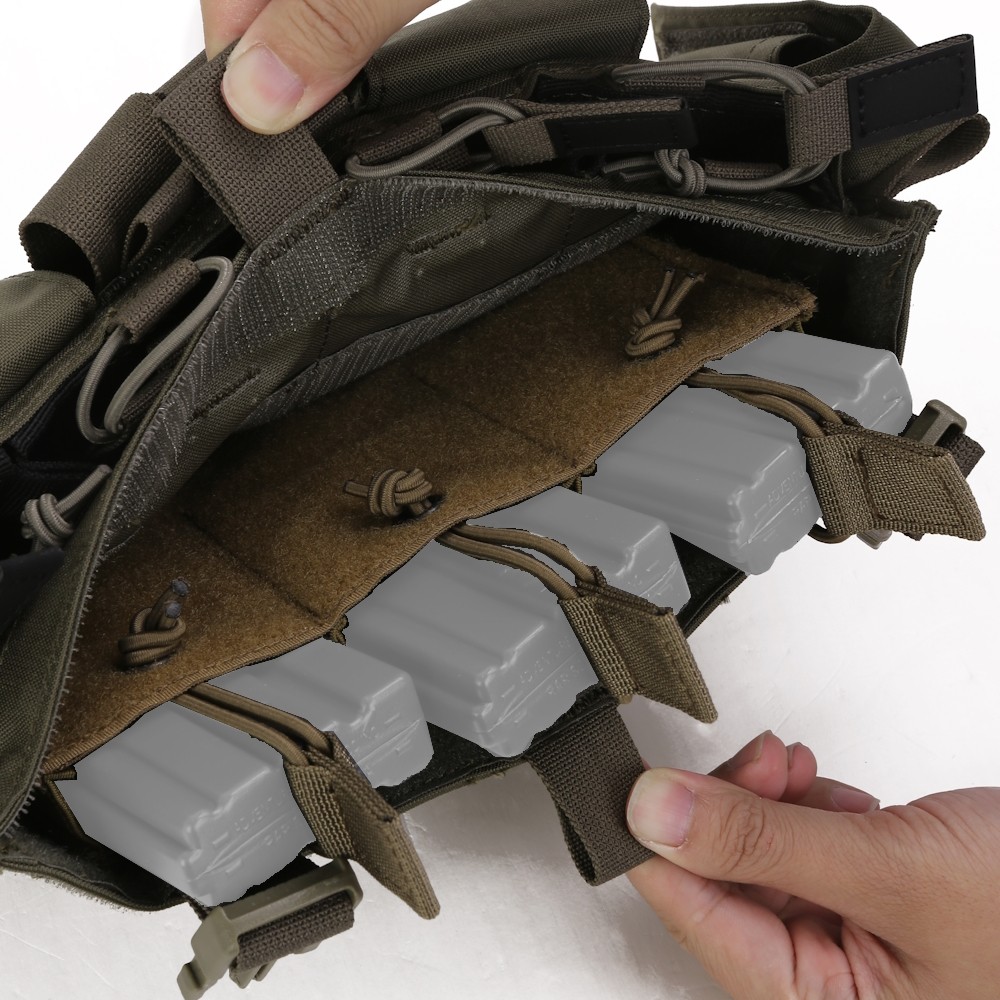 Chest Rig Pack Panel EMERSONGEAR CHEST RIG PANEL WITH MAGAZINE POUCH RANGER GREEN (EM7363RG ...