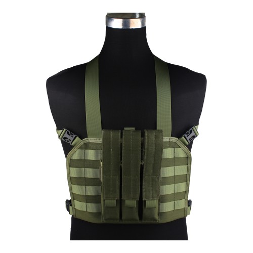 EMERSONGEAR TACTICAL CHEST RIG WITH MP7 MAG POUCHES OLIVE DRAB (EM7445C)