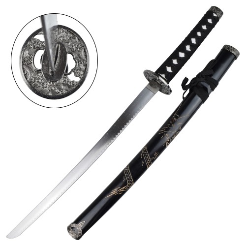 ORNAMENTAL SET BLACK (ZS574S NERO) - WAKIZASHI