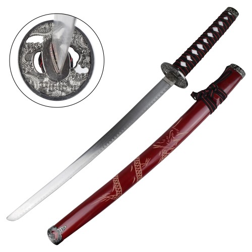 ORNAMENTAL SET RED (ZS574S ROSSO) - WAKIZASHI