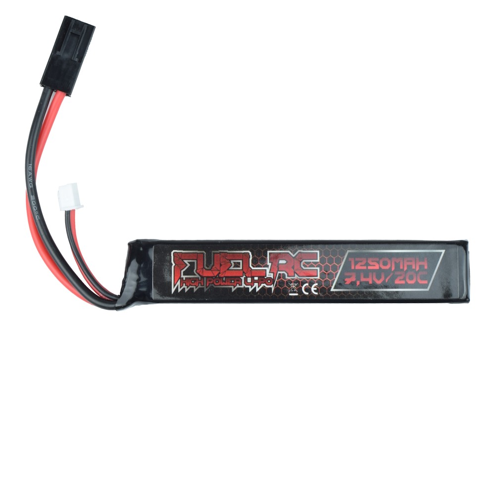 FUEL BATTERIA LI-PO 7.4V x 1250MAH 20C STICK (FL-7.4X1250)