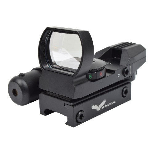 JS-TACTICAL MULTI-RETICLE RED DOT WITH RED LASER BLACK (JS-HD101)