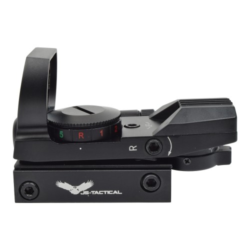 JS-TACTICAL MULTI-RETICLE RED DOT WITH RED LASER BLACK (JS-HD101)