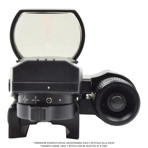 JS-TACTICAL MULTI-RETICLE RED DOT WITH RED LASER BLACK (JS-HD101)