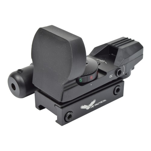 JS-TACTICAL RED DOT MULTI-RETICOLO CON LASER ROSSO NERO (JS-HD101)