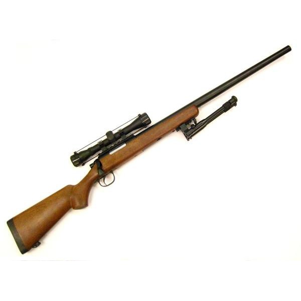 WELL SNIPER BOLT ACTION RIFLE WITH SCOPE IMITATION WOOD (MB03BW-O)