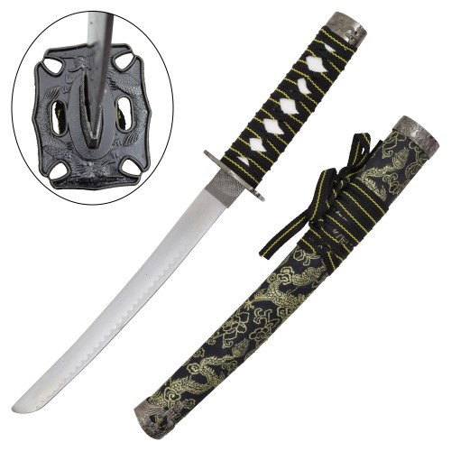 SET ORNAMENTALE KATANA-WAKIZASHI-TANTO (JL029 SET NERO)