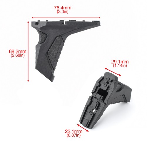 MP LINK ANGLED HAND STOP PER SISTEMI M-LOK NERO (MP1008-B)