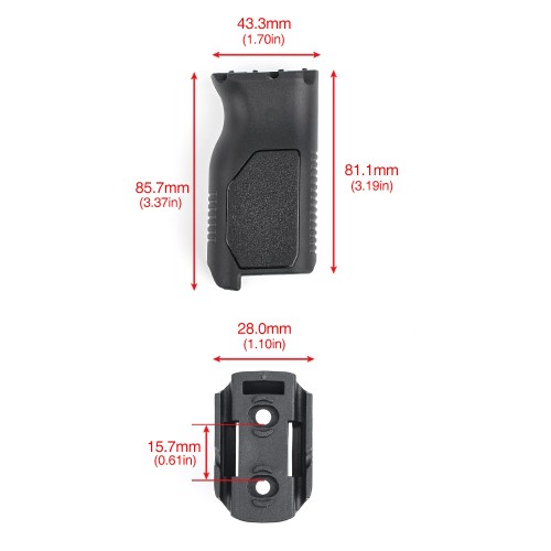 MP VERTICAL GRIP FOR M-LOK/KEYMOD SYSTEMS BLACK (MP1010-B)