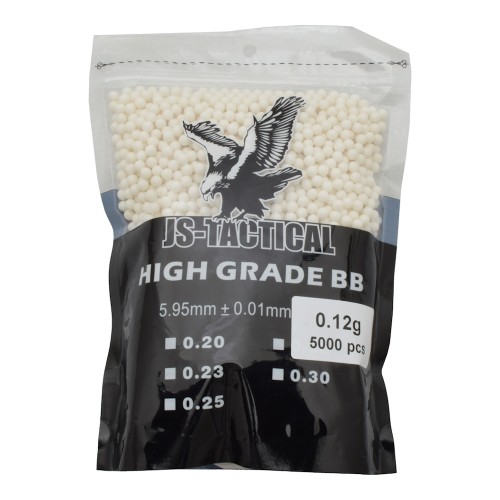 JS-TACTICAL BALL PELLETS 0,12g WHITE 5000 BBS (JS-BB5000)