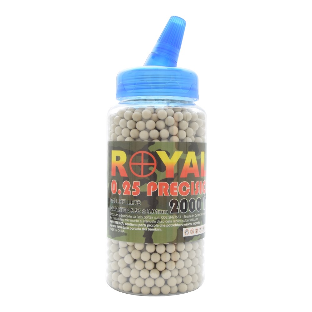 ROYAL PRECISION BALL PELLETS 0.25G 2000PCS WHITE (BB2000 0.25)