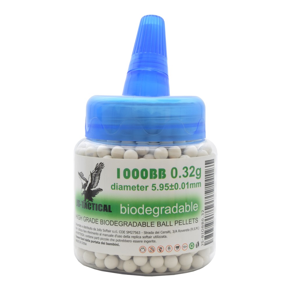 JS-TACTICAL BIO BALL PELLETS 0,32G 1000 BBS WHITE (JS-BIOBB0.32)