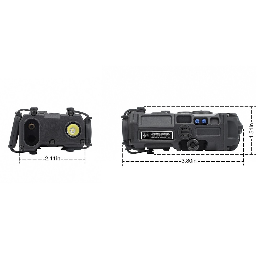 WADSN LASER AIMING DEVICE WITH LED LIGHT BLACK (WD6090-B) | Jolly Softair