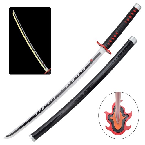 ORNAMENTAL KATANA WITH LED LIGHTING BAMBOO VERSION (ZS666GDWD-LS)