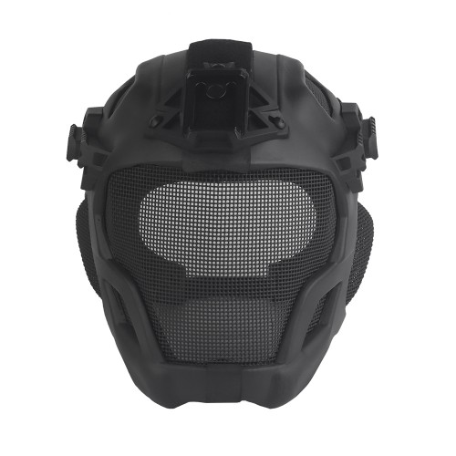 WOSPORT ELMETTO W23 CON RETE METALLICA NERO (WO-HL107)