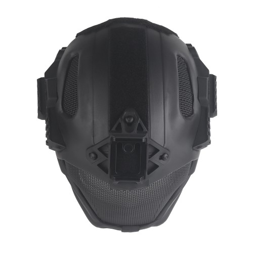 WOSPORT W23 HELMET WITH STEEL MESH BLACK (WO-HL107)