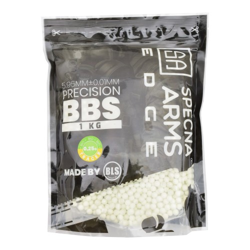 SPECNA ARMS BIODEGRADABLE TRACER EDGE PRECISION BALL PELLETS 0.25G GREEN 1Kg (SPE-16-027234)