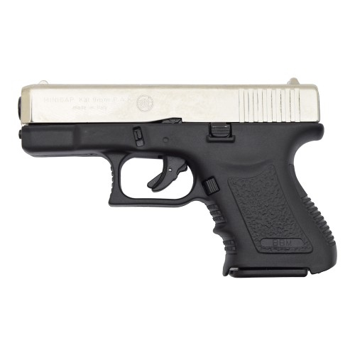 BRUNI TOP FIRING BLANK PISTOL MINIGAP CALIBER 9MM NIKEL (BR-1100N)