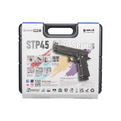 G&G PISTOLA A GAS STP45 PRO 8" NERA (GG-STP45PRO)