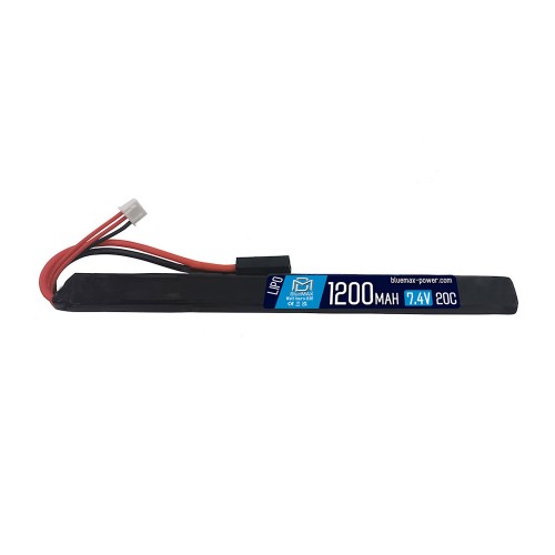 BLUEMAX POWER LI-PO BATTERY 7.4V X 1200MAH 20C AK STICK (BM-7.4X1200)