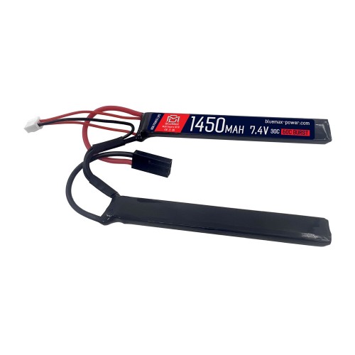 BLUEMAX POWER LI-PO BATTERY 7.4V X 1450MAH 30C NUNCHUCK (BM-7.4X1450N)