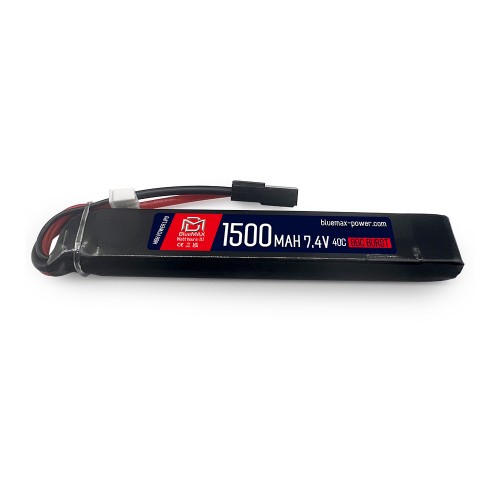 BLUEMAX POWER EXTREME LI-PO BATTERY 7.4V X 1500MAH 40C STICK (BM-7.4X1500)