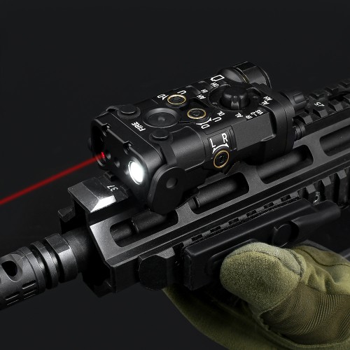 WADSN AIMING DEVICE RED/IR LASER AND WHITE LED FLASHLIGHT BLACK (WD06093-B)