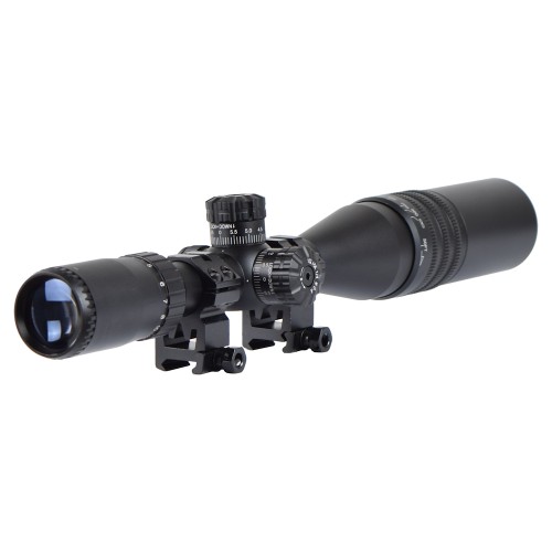 JS-TACTICAL OTTICA ILLUMINATA ZOOM 4X-16X LENTE 44mm NERA (JS-4-16X44AOYU)