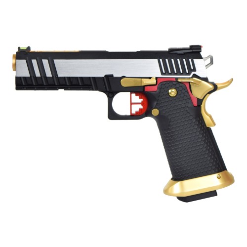 AW CUSTOM GAS PISTOL HI-CAPA BLACK/SILVER/GOLD (AW-HX2001)