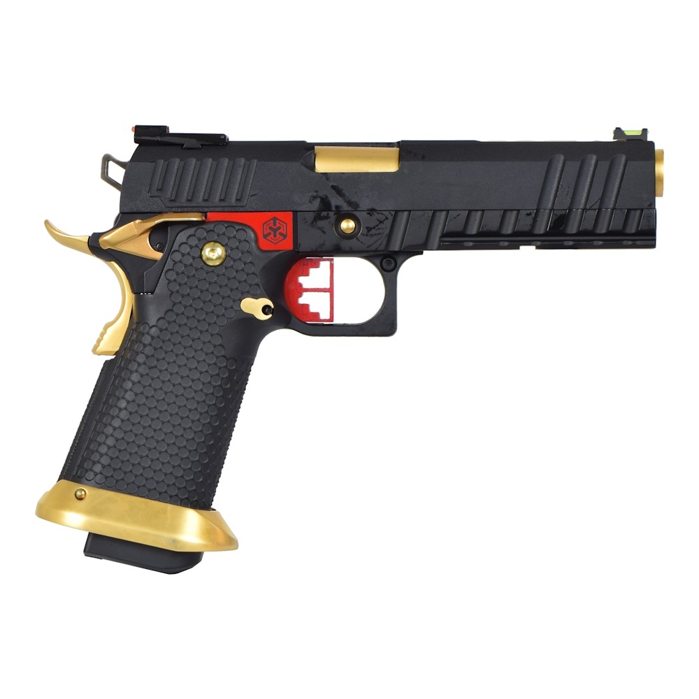 AW CUSTOM GAS PISTOL HI-CAPA BLACK/GOLD (AW-HX2002) | Jolly Softair
