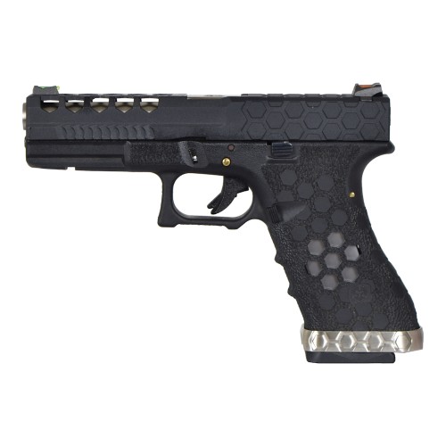 AW CUSTOM PISTOLA A GAS HEX-CUT NERA (AW-VX0101)