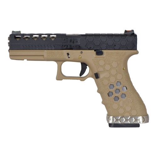 AW CUSTOM PISTOLA A GAS HEX-CUT TAN/NERA (AW-VX0111)