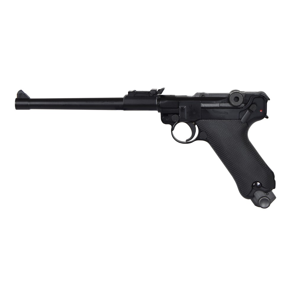 WE PISTOLA A GAS P08 NERA CANNA 8" (W-P08L)
