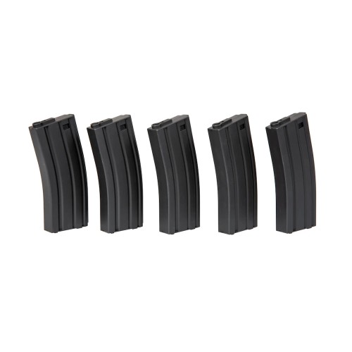 SPECNA ARMS SET 5x CARICATORI MID-CAP 140 COLPI PER SERIE M4/M16 NERO (SPE-05-025503)