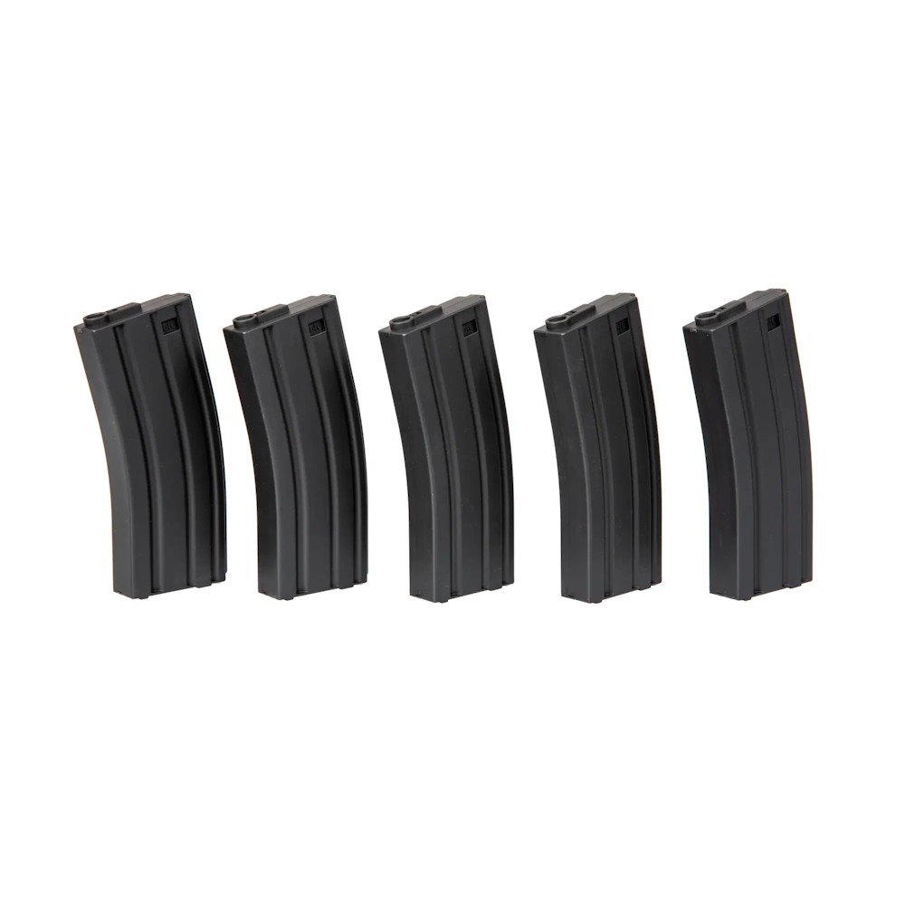 SPECNA ARMS SET 5x CARICATORI MID-CAP 140 COLPI PER SERIE M4/M16 NERO (SPE-05-025503)