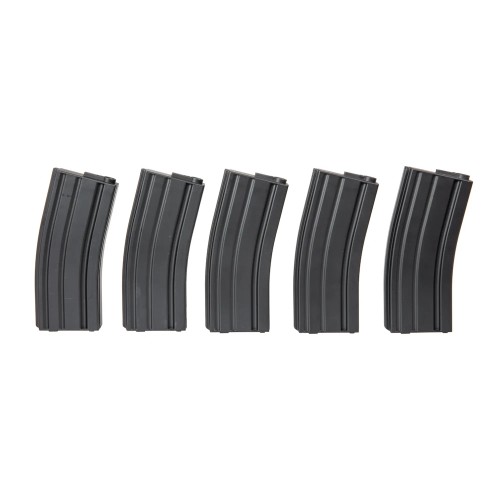 SPECNA ARMS SET 5x CARICATORI MID-CAP 140 COLPI PER SERIE M4/M16 NERO (SPE-05-025503)