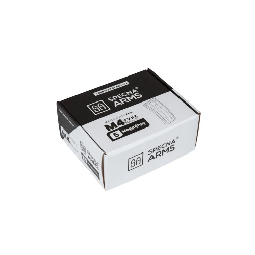 SPECNA ARMS SET 5x CARICATORI MID-CAP 140 COLPI PER SERIE M4/M16 NERO (SPE-05-025503)