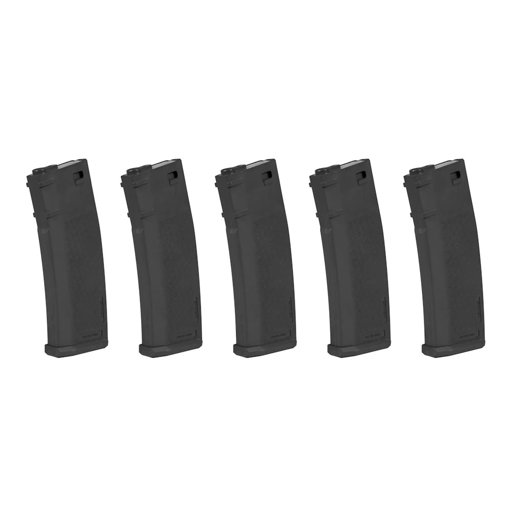 SPECNA ARMS 5x S-MAG MID-CAP MAGAZINES SET 125 ROUNDS FOR M4/M16 SERIES BLACK (SPE-05-025718)