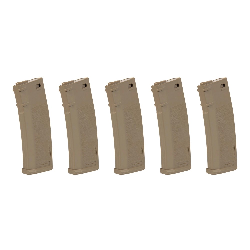SPECNA ARMS SET 5x CARICATORI MID-CAP S-MAG 125 COLPI PER SERIE M4/M16 TAN (SPE-05-025720)