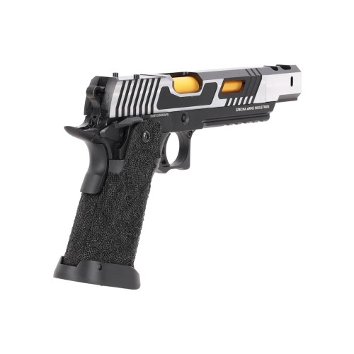 SPECNA ARMS GAS PISTOL SA-VGP20 VAPOR OPTICS READY BLACK AND SILVER (SPE-02-047905)