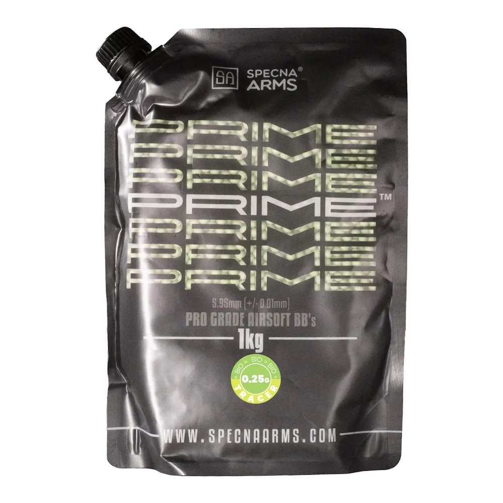 SPECNA ARMS PRIME PRECISION TRACER BIO BALL PELLETS 0.25G GREEN 1KG (SPE-16-044016)