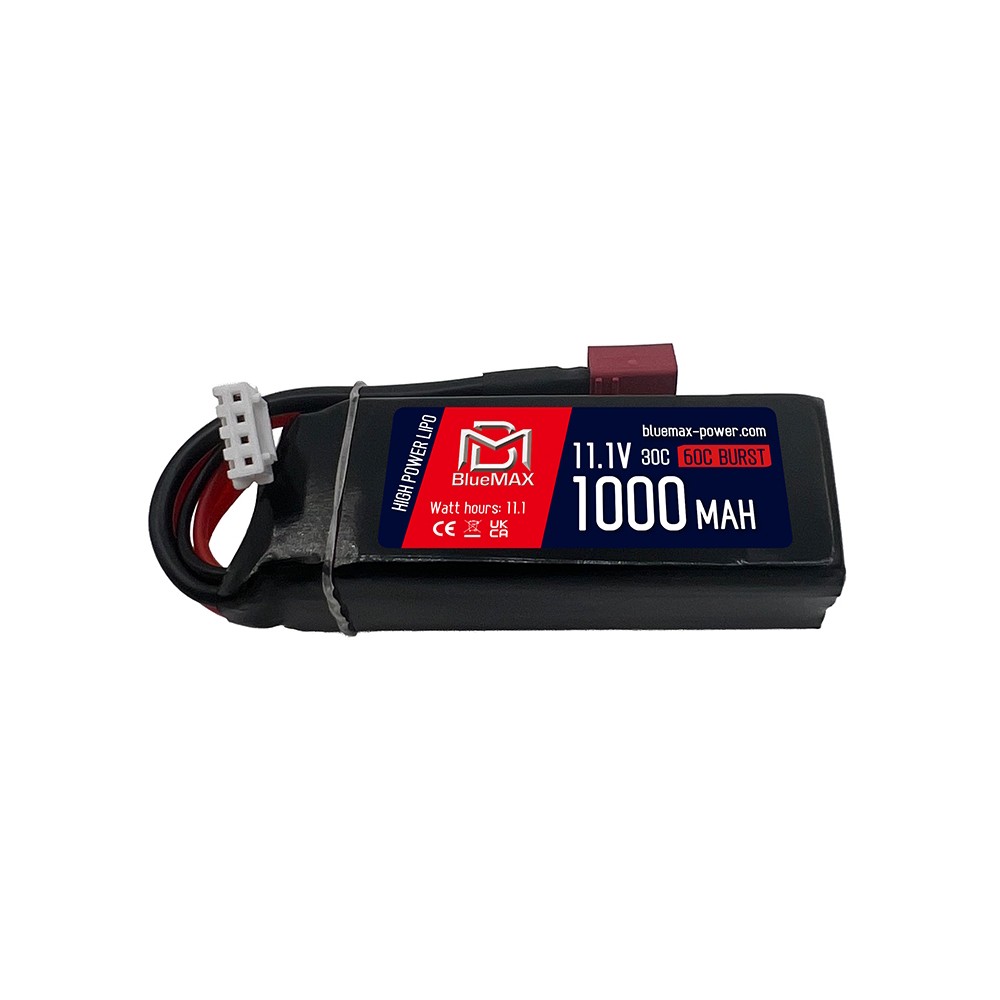 BLUEMAX POWER BATTERIA LI-PO 11.1V x 1000MAH 30C MINI BRICK DEANS (BM-11.1X1000MBD)