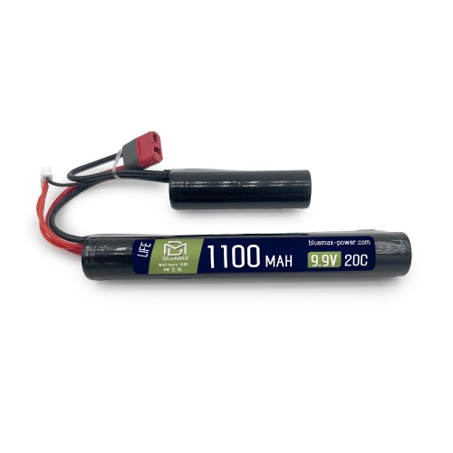 BLUEMAX POWER LI-FE BATTERY 9.9V X 1100MAH 20C NUNCHUCK DEANS (BM-LI9.9X1100ND)