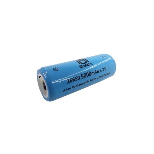BLUEMAX POWER BATTERIA LI-ION 26650 3.7V X 5000MAH PROTETTA (BM-26650)