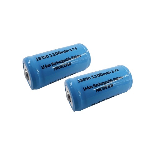 BLUEMAX POWER 2x BATTERIE LI-ION 18350 3.7V X 1100MAH PROTETTA (BM-18350)